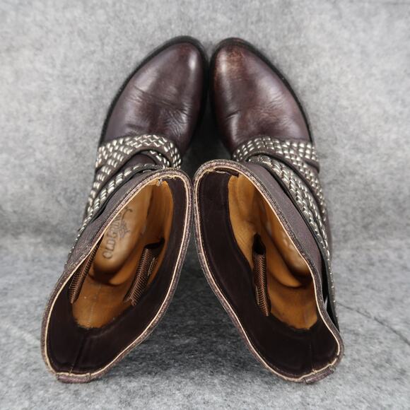 Old Gringo Boots Womens 6 Moto Western Queentia Short Leather Stud Biker Pull On - Picture 8 of 16